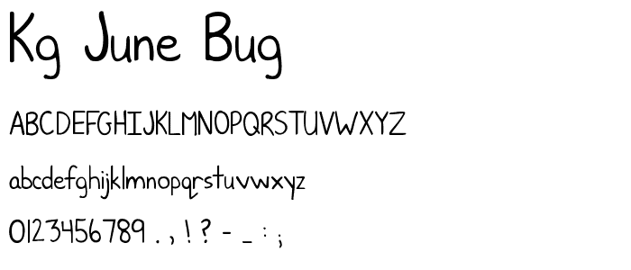 KG June Bug font